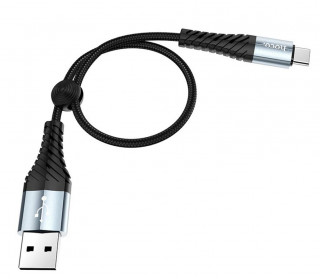 Кабель USB - Type-C HOCO X38, 3A, 25см, черный