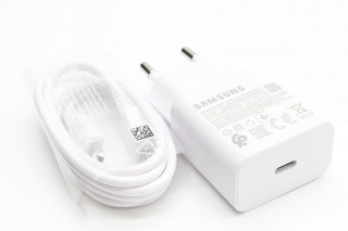 СЗУ Samsung EP-T1510 15W + кабель EP-DN970 Type-C - Type-C, белое, оригинал