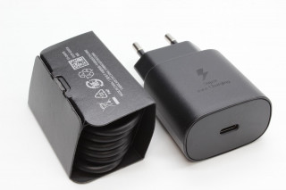 СЗУ Samsung EP-TA800 25W + кабель EP-DN970 Type-C - Type-C, черное, оригинал