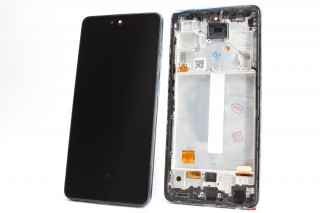 Дисплей Samsung A525F Galaxy A52, OLED, full size, в черной рамке, К-1
