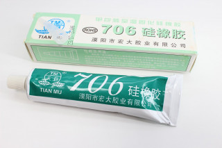Клей герметик Tian Mu 706 силиконовый с дозатором, -60 +200 С, водостойкий, 45г, прозрачный