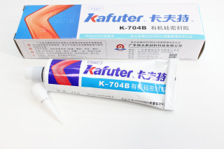 Клей герметик Kafuter K-704B силиконовый, -60 +250C, водостойкий, 45г, черный