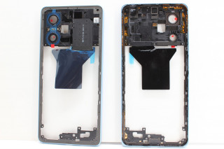 Средняя часть корпуса Xiaomi Poco X5 Pro 5G, Redmi Note 12 Pro Speed Edition, синий, К-1