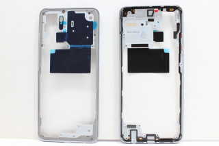 Средняя часть корпуса Xiaomi Redmi Note 10, Note 10S, Poco M5S, серебро (белый), К-1