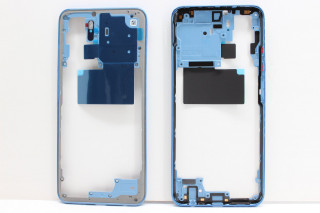 Средняя часть корпуса Xiaomi Redmi Note 10, Note 10S, Poco M5S, синий, К-1