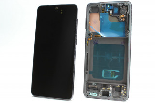 Дисплей Samsung G991B Galaxy S21, черный, в рамке, AMOLED, К-1