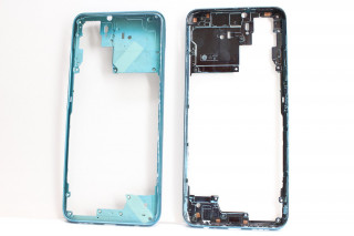 Средняя часть корпуса Xiaomi Redmi Note 10, Note 10S, Poco M5S, синий, К-2