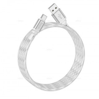 Кабель USB - Type-C HOCO X98, силиконовый, 3A, 100см, серебристый