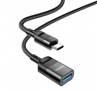 Кабель Type-С male - USB female, USB3.0, HOCO U107, зарядка и передача данных, поддержка OTG, 1м