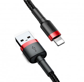 Кабель USB - Lightning Baseus Cafule 2A 100см  Black+Red, CALKLF-B19