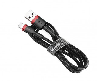 Кабель USB - Lightning Baseus Cafule 2A 100см  Black+Red, CALKLF-B19