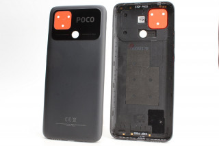Задняя крышка Xiaomi Poco C40, черный, К-1