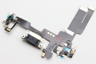 Шлейф iPhone 14 с разъемом зарядки, черный, К-3