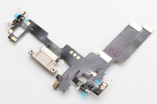 Шлейф iPhone 14 с разъемом зарядки, белый, К-3
