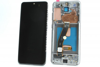 Дисплей Samsung G980F Galaxy S20, серый, в рамке, AMOLED, К-1