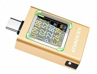 USB тестер Atorch AT085, золотистый