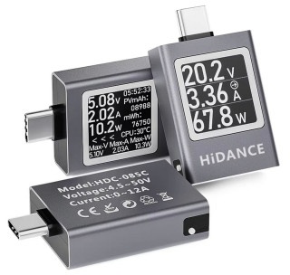 USB тестер Atorch (HiDance) HDC-085C, серый