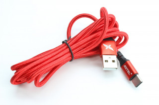 Кабель USB - micro USB Axtel AX54, 2.4A, 200см, красный