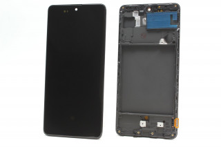 Дисплей Samsung A715F, Galaxy A71, OLED, Full size, в рамке, К-1