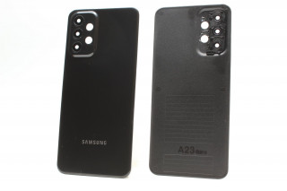 Задняя крышка Samsung A235F Galaxy A23 со стеклом камеры, черный, К-1