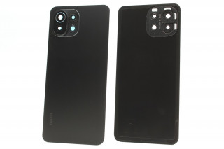 Задняя крышка Xiaomi Mi 11 Lite со стеклом камеры, черный, К-2