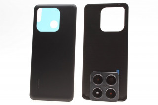 Задняя крышка Xiaomi 14T Pro со стеклом камеры, черный, К-1