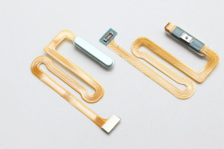 Шлейф Samsung A125, A127, A135, M127 Galaxy A12, A13, M12 кнопки включения и сканер отпечатка пальцев, зеленый, К-1
