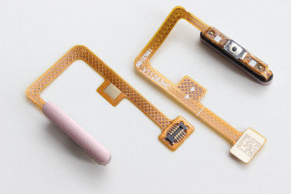 Шлейф Xiaomi 11 Lite, 11 Lite 5G, 11 Lite 5G NE кнопки включения и сканер отпечатка пальцев, розовый, К-1