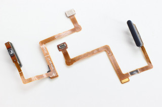 Шлейф Xiaomi Poco F4 GT (21121210G) кнопки включения и сканер отпечатка пальцев, черный, К-1