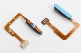 Шлейф Xiaomi Poco F5 (23049PCD8G), Redmi Note 12 Turbo (23049RAD8C) кнопки включения и сканер отпечатка пальцев, синий, К-1