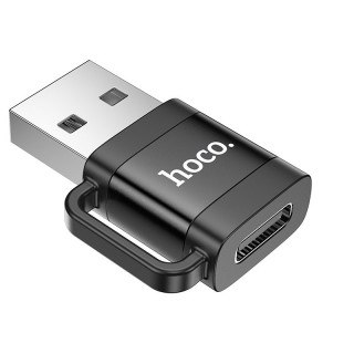 Адаптер HOCO USB Male To Type-C female, UA31D, поддержка OTG