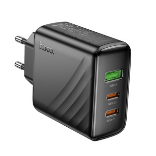 СЗУ HOCO CS26A, 3A, черный, USB QC3.0 и 2xType-C PD45W