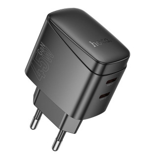 СЗУ HOCO CS62A, 3A, черный, 2xType-C PD45W
