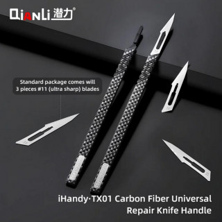 Скальпель карбоновый Qianli TX01, в комплекте 3 сменных лезвия
