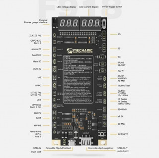 Плата Mechanic F918 для активации и зарядки аккумуляторов iPhone от 6 до 15 Pro Max и 18 вариантов разъемов для Android