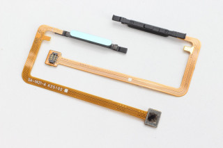 Шлейф Samsung A065F Galaxy A06 со сканером отпечатка и толкателем кнопки включения, голубой, К-1