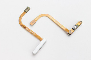 Шлейф Samsung A266B Galaxy A26 5G кнопки включения и сканер отпечатка пальцев, белый, К-1