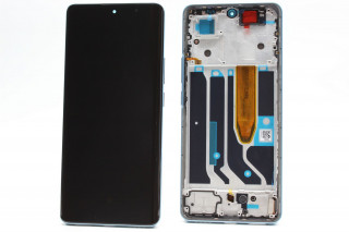 Дисплей Realme 10 Pro+ Plus 5G (RMX3686), OLED в оригинальной голубой рамке,  К-1