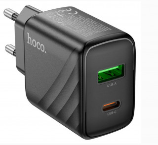 СЗУ HOCO CS23A, 3A, черный, USB и Type-C, PD30W, QC3.0