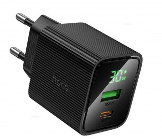 СЗУ HOCO CS84A, 3A, черный, USB и Type-C, PD30W, QC3.0
