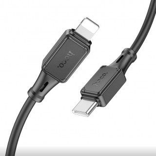 Кабель Type-C - Lightning HOCO X101, PD 27W 3А, силиконовый, 100см, черный