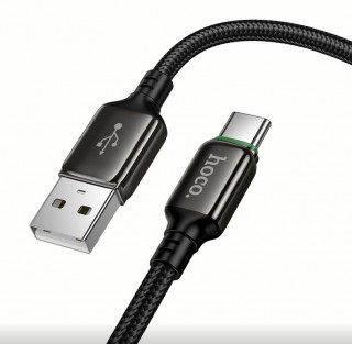 Кабель USB - Type-C HOCO X127, тканевая оплетка, 3A, 100см, черный