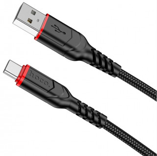 Кабель USB - Type-C HOCO X59, 3A, тканевая оплетка, 200см, черный