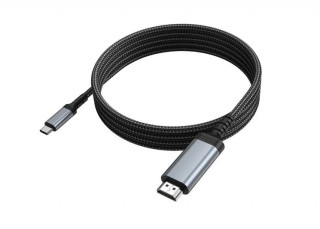 Кабель-адаптер дублирования экрана HOCO UA43, Type-C - HDMI, тканевая оплетка, 180 см, серый